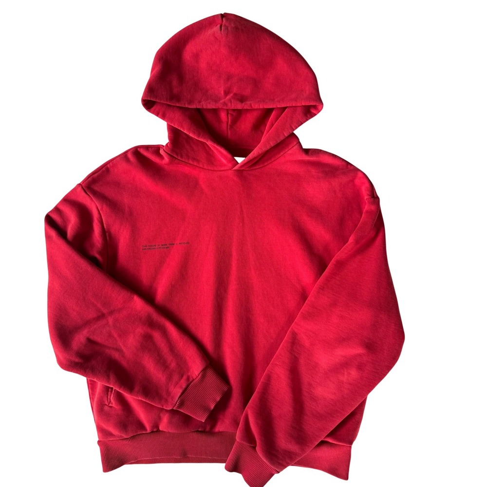 PANGAIA Recycled Organic Cotton Hoodie Red XXS Sustainable Sweatshirt